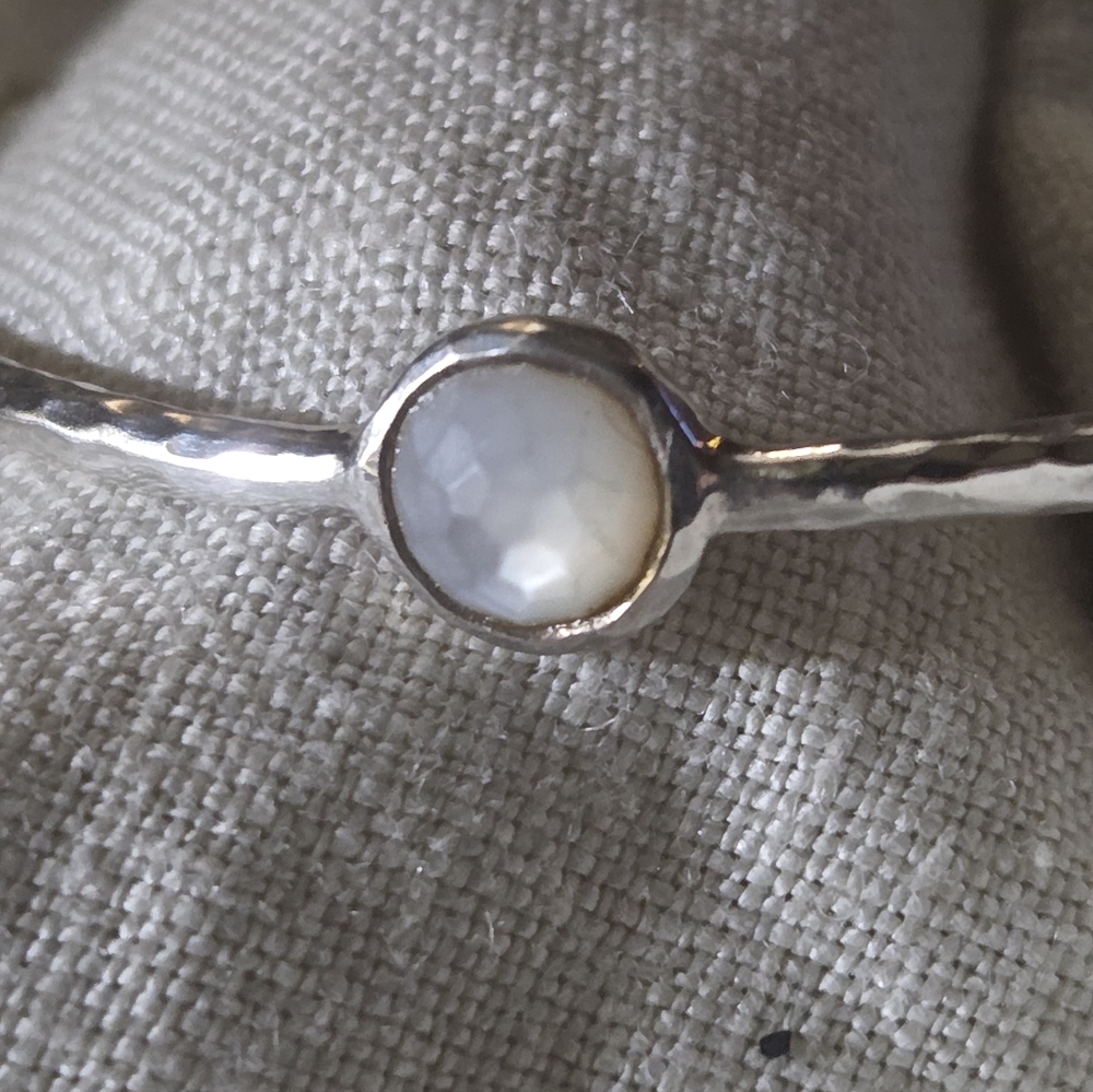 Ippolita Rock Candy 5 Station Bangle, Bronze Turquoise, MOP, Rock Crystal, in SS - Picture 6 of 13
